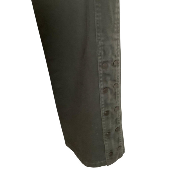 Elie Tahari Womens 8 Green Pants Button Side Stretch Straight Pocket Casual Chic - Picture 9 of 10